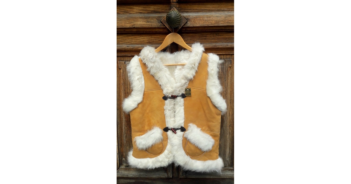 GILET BERGER EN AGNEAU DE BEARN - OBJETS DE MEMOIRE ET CADEAUX VINTAGE